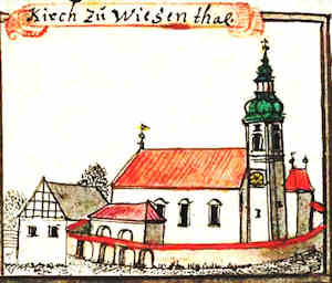 Kirch zu Wiesenthal - Koci, widok oglny